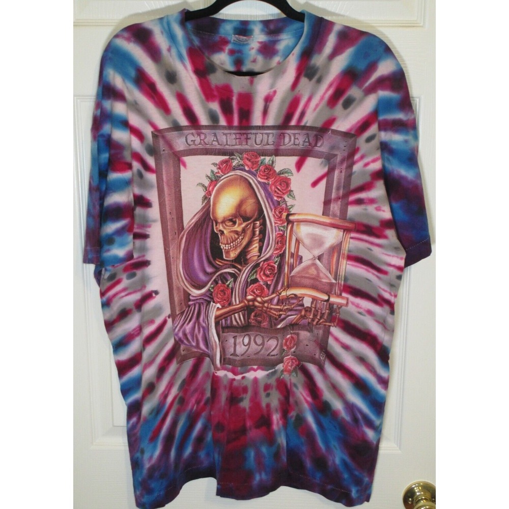 1992 NYE Grateful Dead Oakland Coliseum Tie Dye Tee XL VTG Deadhead